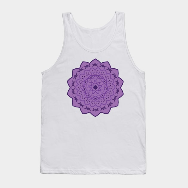 Crown Chakra Mandala Tank Top by Scrabbly Doodles